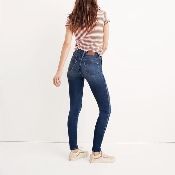 Madewell 10" High-Rise Skinny Jeans in Danny Wash:‎ Tencel Denim Edition Sz 23T - Picture 2 of 15
